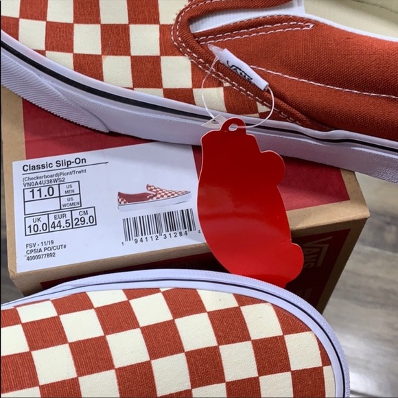 VANS CLASSIC SLIP-ON Checkerboard PicntTrWht men’s - Picture 16 of 16